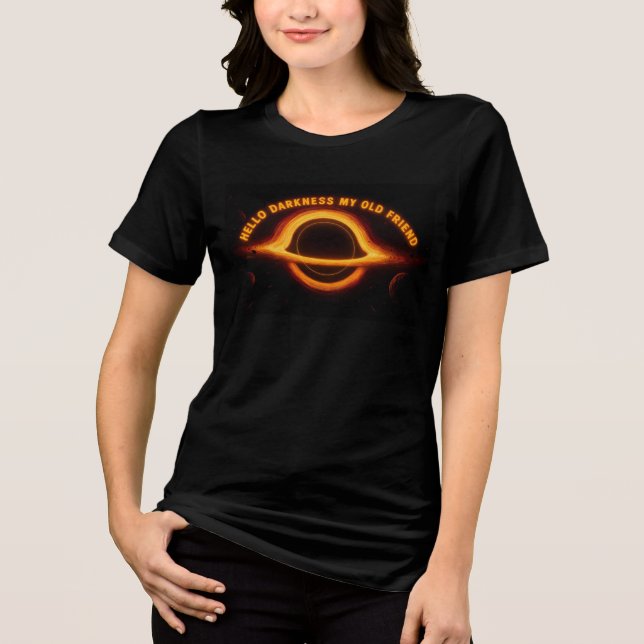 Schwarzes Loch interstellare Konversation Tri-Blend Shirt (Vorderseite)