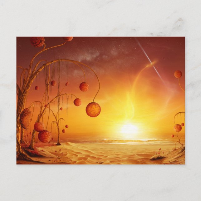 Schwarzes Loch Postkarte (Vorderseite)