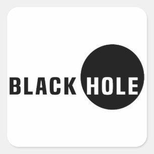 Schwarzes Loch Quadratischer Aufkleber