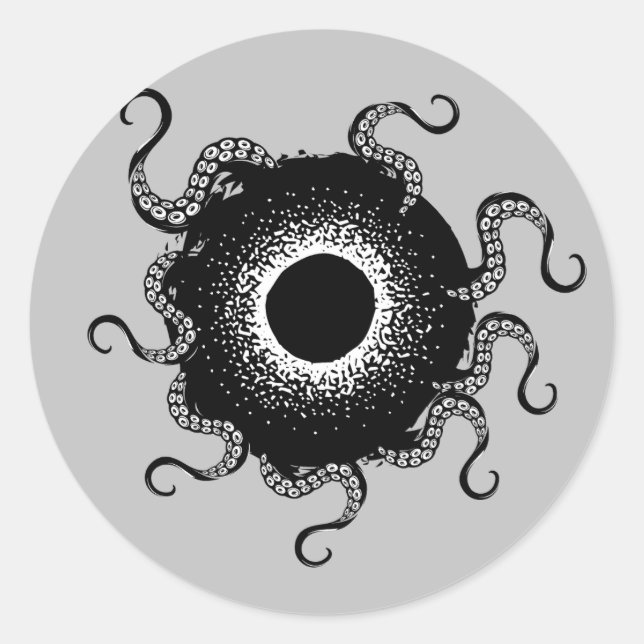 Schwarzes Loch Runder Aufkleber (Vorderseite)