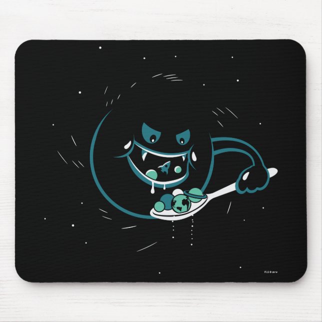 Schwarzes Loch verschlingt Mousepad (Vorne)