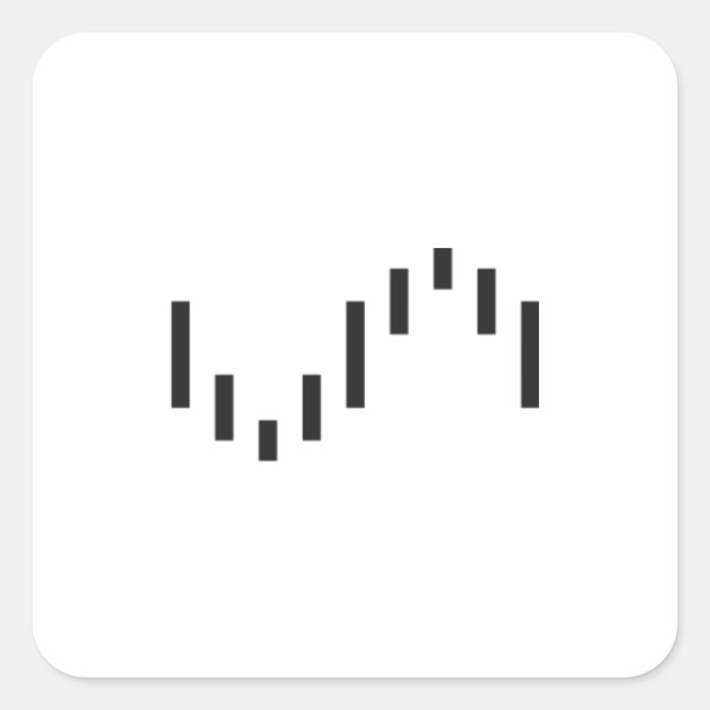 Schwarzes Logo auf weißem Aufkleber (Vorderseite)