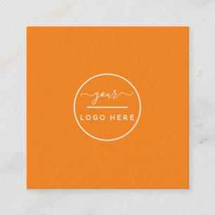 Schwarzes Logo, elegant, quadratisch, beruflich Quadratische Visitenkarte