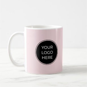 Schwarzes Logo Rosa Tasse