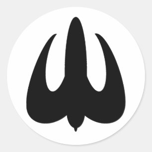 Schwarzes Logo-runder Aufkleber Fas