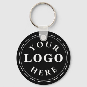 Schwarzes Logo-Schlüsselanhänger mit QR-Code Schlüsselanhänger