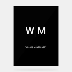 Schwarzes Logo   Unternehmen Acrylschild