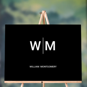 Schwarzes Logo   Unternehmen Acrylschild