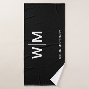 Schwarzes Logo Unternehmen Badehandtuch