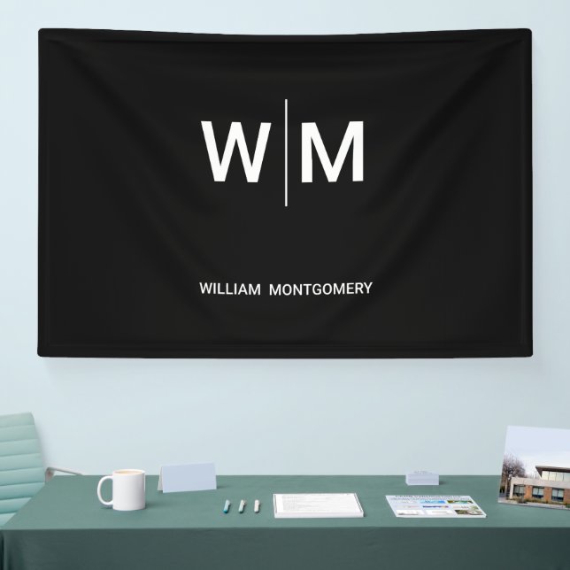 Schwarzes Logo | Unternehmen Banner (Messe)