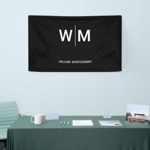 Schwarzes Logo Unternehmen Banner