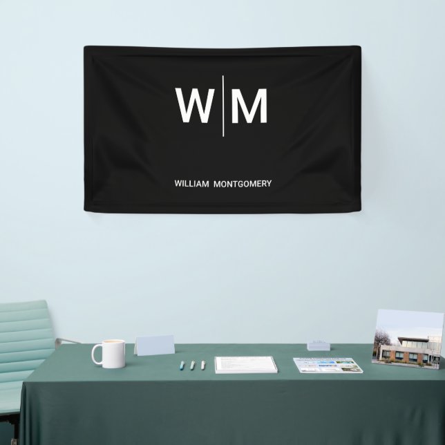 Schwarzes Logo | Unternehmen Banner (Messeveranstaltung)