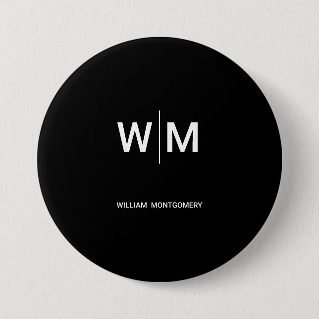 Schwarzes Logo | Unternehmen Button (Vorderseite)