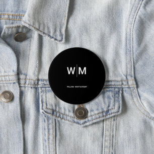 Schwarzes Logo Unternehmen Button