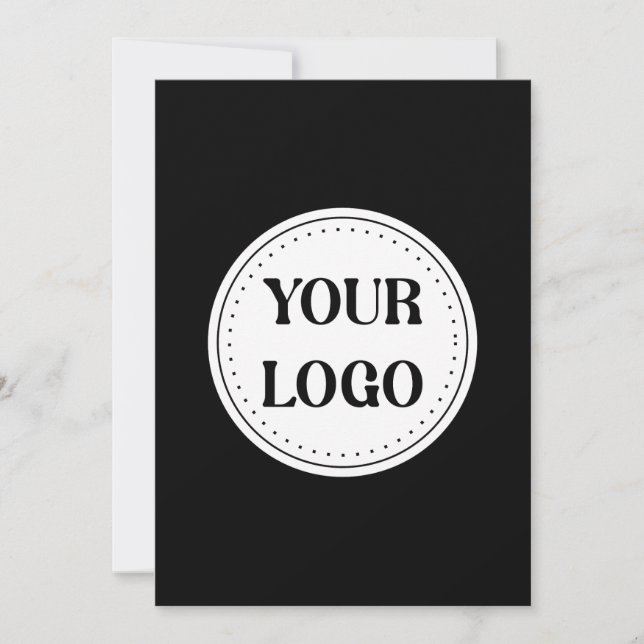 Schwarzes Logo | Unternehmen Einladung (Vorderseite)