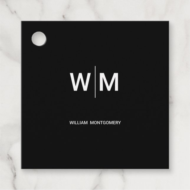 Schwarzes Logo | Unternehmen Geschenkanhänger (Vorderseite)