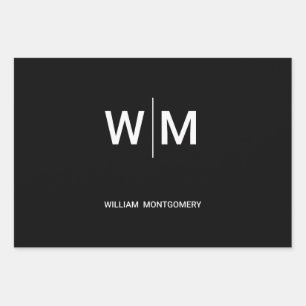 Schwarzes Logo   Unternehmen Geschenkpapier Set