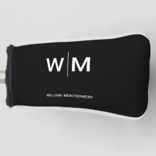 Schwarzes Logo Unternehmen Golf Headcover