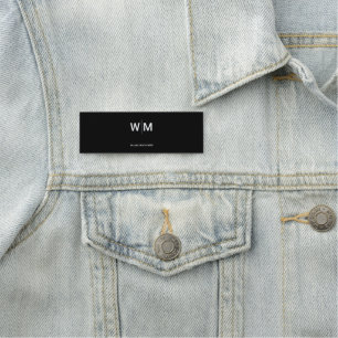 Schwarzes Logo Unternehmen Namensschild