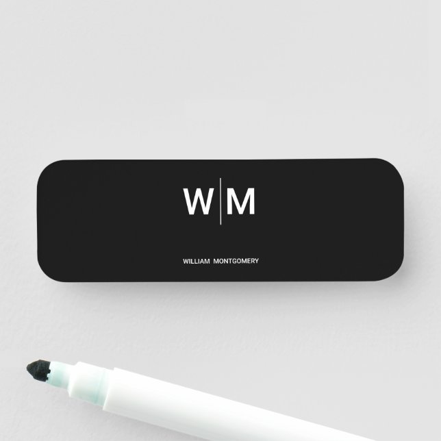 Schwarzes Logo | Unternehmen Namensschild (Beispiel)