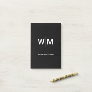 Schwarzes Logo   Unternehmen Post-it Klebezettel