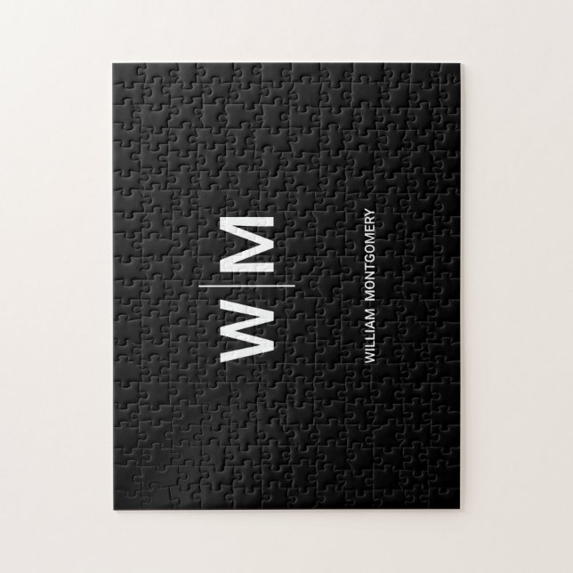 Schwarzes Logo | Unternehmen Puzzle (Vertikal)