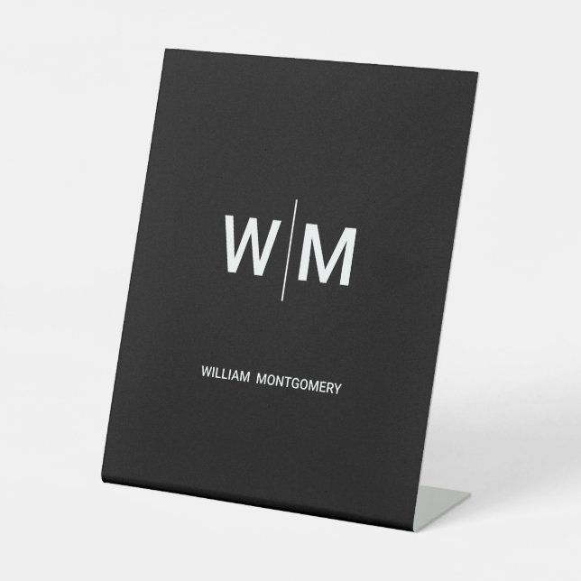 Schwarzes Logo | Unternehmen Sockelschild (Vorderseite)