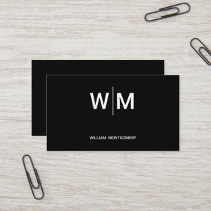 Schwarzes Logo   Unternehmen Visitenkarte