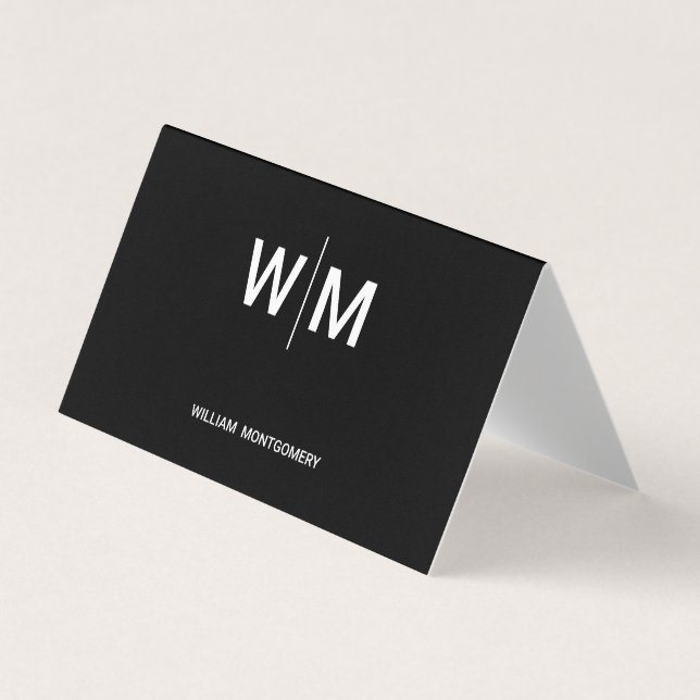 Schwarzes Logo | Unternehmen Visitenkarten (Vorderseite)
