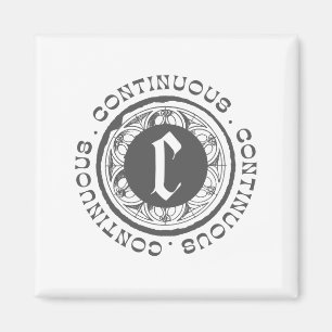 Schwarzes Logo wird fortgesetzt Magnet
