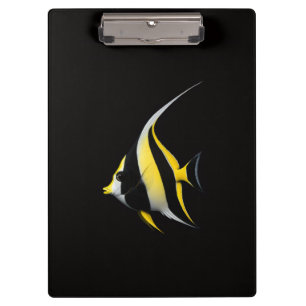 Schwarzes Luxe-Clipboard, Moorish Idol Klemmbrett