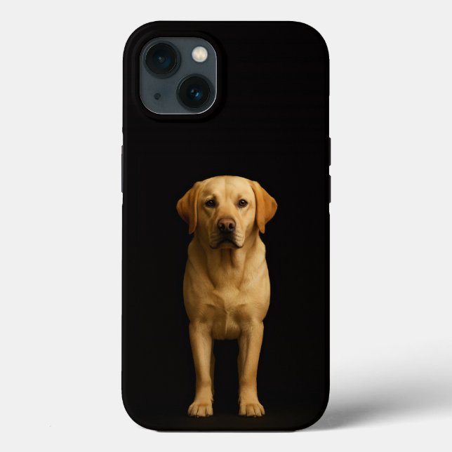Schwarzes Luxe iPhone 13, minimalistischer Labrado Case-Mate iPhone Hülle (Rückseite)