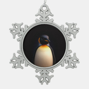 Schwarzes Luxe-Schneeglöckchen-Ornament, Kaiserpin Schneeflocken Zinn-Ornament