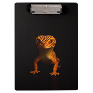 Schwarzes Luxus-Clipboard 4, Gecko Leopard-Lizard Klemmbrett