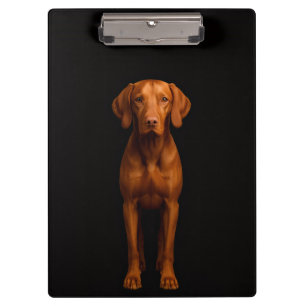 Schwarzes Luxus-Clipboard mit agillem Vizsla-Hund Klemmbrett