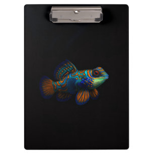 Schwarzes Luxus-Clipboard mit Mandarin-Dragonet-Fi Klemmbrett