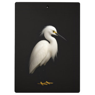Schwarzes Luxus-Clipboard mit Schneegret, Elegant Klemmbrett