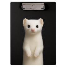 Schwarzes Luxus-Clipboard mit stilvollem Hermelin