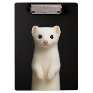 Schwarzes Luxus-Clipboard mit stilvollem Hermelin Klemmbrett