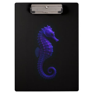 Schwarzes Luxus-Clipboard mit Violettblauem Seepfe Klemmbrett