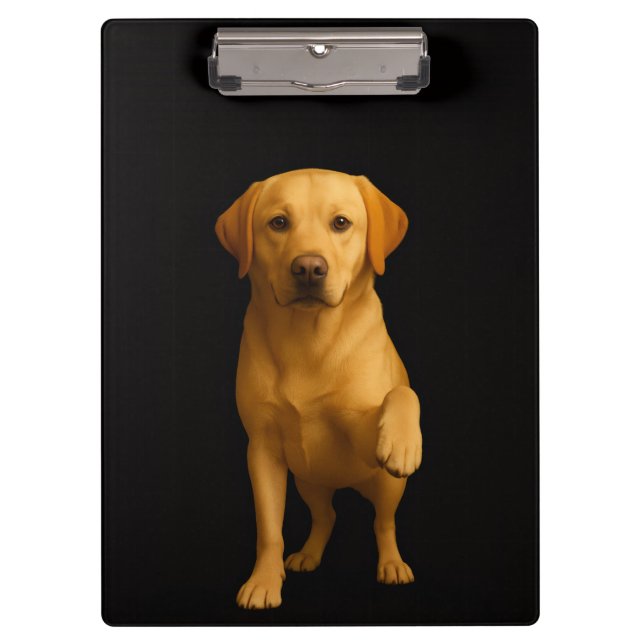 Schwarzes Luxus-Clipboard, sanfter Labrador Klemmbrett (Vorderseite)