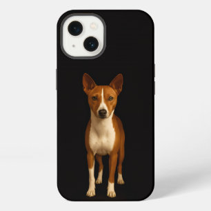 Schwarzes Luxus iPhone 13, eleganter Basenji-Hund 13 Hülle