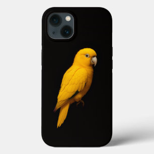 Schwarzes Luxus-iPhone 13 mit Goldsittich Case-Mate iPhone Hülle