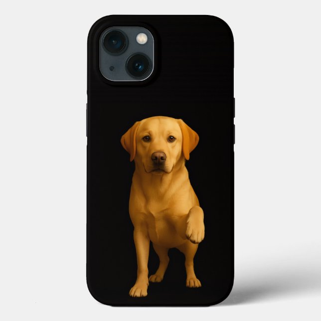 Schwarzes Luxus iPhone 13, sanfter Labrador-Hund Case-Mate iPhone Hülle (Rückseite)