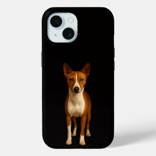 Schwarzes Luxus-iPhone 15 Case, eleganter Basenji- Case-Mate iPhone Hülle