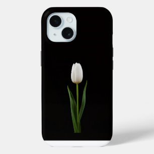 Schwarzes Luxus-iPhone 15 Case mit Perlenweißer Tu iPhone 15 Hülle