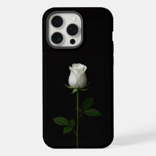 Schwarzes Luxus-iPhone 15 Pro Max, reine weiße Ros iPhone 15 Pro Max Hülle