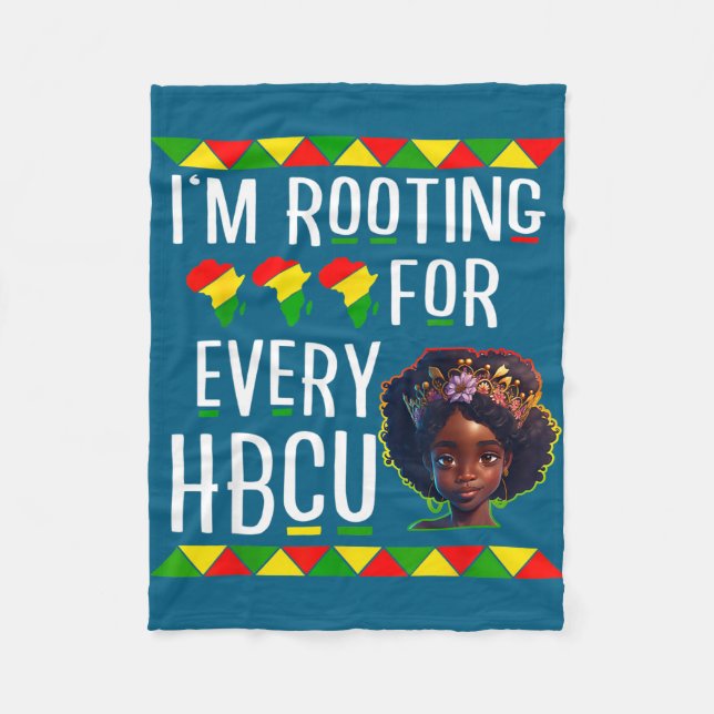 Schwarzes Mädchen Juneteenth ich bin für jedes HBc Fleecedecke (Vorderseite)