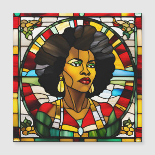 Schwarzes Mädchen Magie Melanin Schweine Königin F Magnetkarte