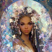 Schwarzes Mädchen Schwarze Königin Fantasy Kunst G